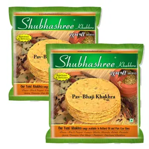 Shubhashree Whole Wheat Pavbhaji Khakhra | Made in Sunflower Oil - 400 Grams