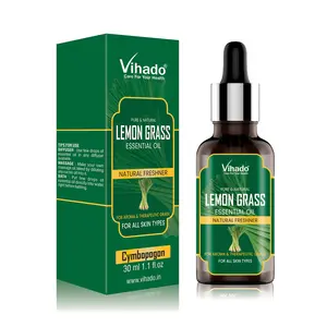 Vihado Lemon Grass Pure and Natural Essential Oil for Digestion Blood Pressure and Relieves menstrual pain Therapeutic Grade (30ML)