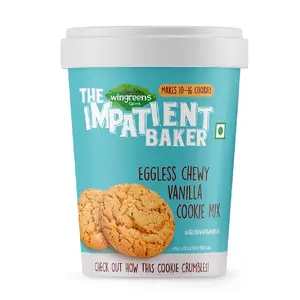 WINGREENS FARMS IMPATIENT BAKER EGGLESS CHEWY VANILLA COOKIE MIX I EASY TO MAKE I INSTANT COOKIE MIX I BAKE AT HOME I READY IN 3 STEPS I BEST PARIED WITH TEA AND COFFEE I BIRTHDAY  WEDDING & CORPORATE GIFT I DESSERT I SNACK