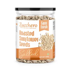 Zucchero Roasted Premium Sunflower Seed Salted 400g - Flavorful | Healthy Fat | Dry Roasting | Oil-Free| Slow baked Seeds