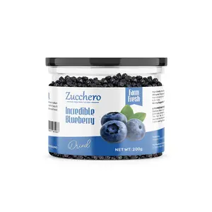 Zucchero Dried Blueberry Jumbo whole 200g - Rich Phytoflavinoids | Juiciest Berry | Californian