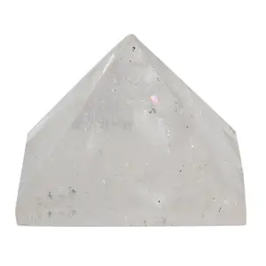 JewelsWonder White Clear Quartz Crystal Pyramid Size: 15-20MM 1 inch Approx (R156)