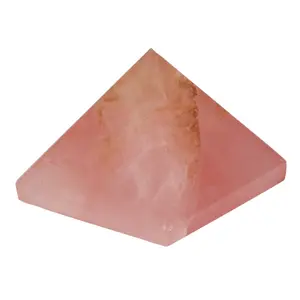 JewelsWonder Pink Rose Quartz Pyramid Size: 15-20MM 1 inch Approx (R729)