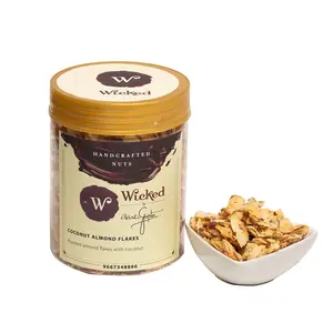 WICKED Roasted Almond Flakes with Coconut || Sweetened Flavor (200gm)