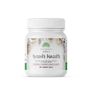 Shushen Herbals Ayush Kwath Kadha | Immunity Booster For All Age Groups | Provides Relief From Cough and Cold | Natural and 100% Ayurvedic | Recommended By Ayush - 200 g