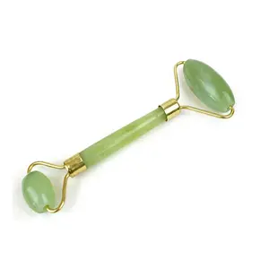 VENIQE Facial Massager Natural Stone Massager Anti Aging Manual Massage Tool For Face Eye Neck Foot Massage Treatment Therapy Roller Brightens Skin (Green)