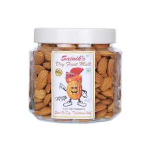 SAINIK'S Dry Fruit Mall California Almond | Amercian Badam Giri- 400 grams