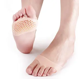 NH Enterprise Silicone Gel Half Toe Sleeve Anti-Skid Forefoot Soft Pads for Pain Relief heel front socks silicone Heel Protector foot Gel Socks for Repair Dry Cracked Skins.