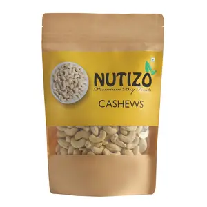 Nutizo Whole Cashews (W240) 500g /Kaju Dry Fruit (Plain)