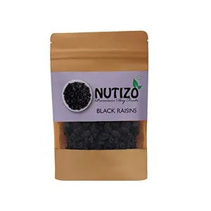NUTIZO Black Raisins 200g (Seedless) Kala KISMIS |