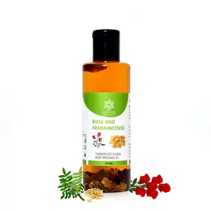 Natuur Rose And Frankincense Body Massage Oil - 200 Ml (Brown)
