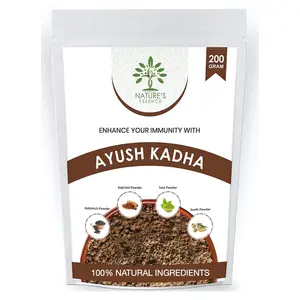 Nature's Essence by KBX Nature's Essence Ayush Kadha Mix / Kwath Powder for Immunity Booster - 200 Gm - Ayurvedic Herbal Kadha as per Aayush 400 Gram (200X2)