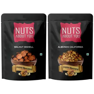 NUTS ABOUT YOU Almonds 500g and Walnut Inshell 400g