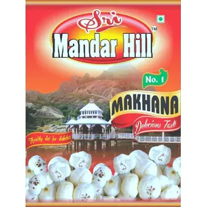 Sri Mandar Hill Lotus Seeds Pop/Gorgon Nut Puffed Kernel Big Size (Phool Makhana/Fox Nuts) 500G (250gms*2)