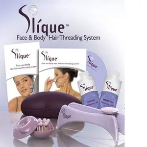 SOLDTRUE Slique Eyebrow Face and Body Hair Threading Removal Epilator System Kit (Purple 1PCS)