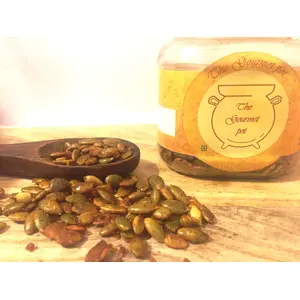 The Gourmet Pot Roasted Crispy Pumpkin Seeds with Chilly Lime Spice mix-200 G.(Ideal for Keto Diet /Perfect for Guilt Free Snacking !)