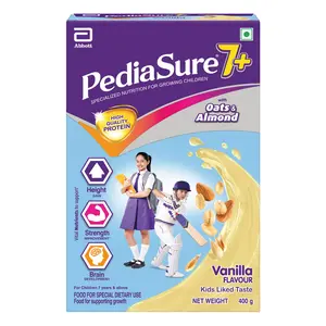 Pediasure 7+ Specialized Nutrition Drink Powder for Growing Children Vanilla Flavour 400 gm