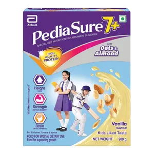 Pediasure 7+ Specialized Nutrition Drink Powder for Growing Children Vanilla Flavour 200 gm
