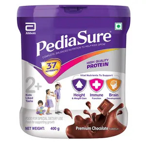 Pediasure Health & Nutrition Drink Powder For Kids Growth - 400g Jar (Chocolate)