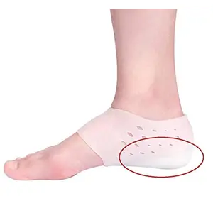 SDE 1 Pair Invisible Height Lift Heel Pad Sock Liners Silicone Gel Inserts Socks Increase Insole Pain Relieve for Women Men