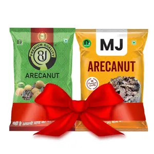 RJ Areca Nut + MJ Areca Nut - Betel Nut - Supari - 450gm - Combo Pack of 2