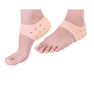 sar Soft Silicon Gel Half Toe Sleeve Forefoot Pads for Pain Relief Heel Front Socks (HALF HEEL)