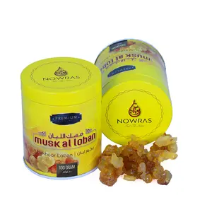 Real Touch Nowras Musk Al Loban 100g Bakhoor in Beautiful Round Tin