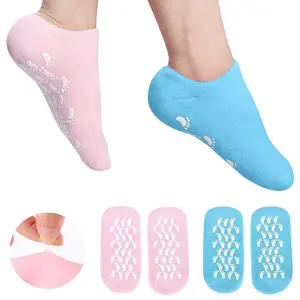 VVJ Enterprise Ultra-Soft Moisturizing Socks with Spa Gel Vitamin E and Oil Infuse for Repair Dry Cracked Skins (Multicolour)