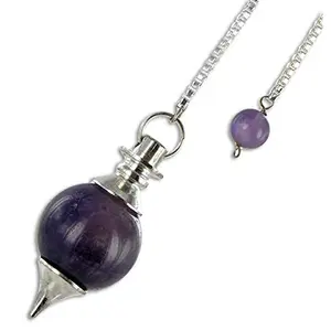 ORACLE GEMMIS Amethyst Ball Pendulum | Purple Amethyst Dowser Amethyst Pendulum Crystal Dowser Stone for Healing Dowser Crystal Healing