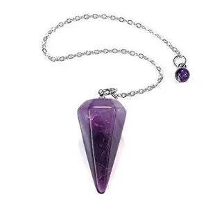 SHIVANSH CREATIONS Energy Healing Crystals and Stones Crystal Dowsing Pendulum for Reiki Practitioner (Amethyst)