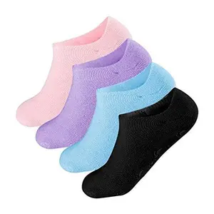 PC SQUARE Gel Socks Ultra-Soft with Spa for Moisturizing Vitamin E and Oil Infused Repair Dry Cracked Skins and Softness (Multicolour) (FOOT)