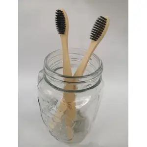 TGF Bamboo Toothbrushes Pack of 2 Adults Basic and Soft Bristles