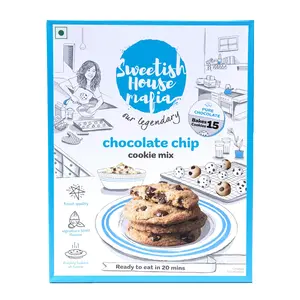 Sweetish House Mafia Chocolate Chip Cookie Premix | Chocolate Chunk Cookie Ready Mix | Easy to Make Cookie Baking Mix| Cookie Dough Powder - Pack of 1