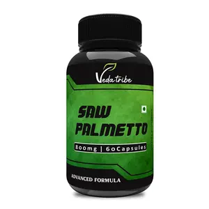 Veda tribe Saw Palmetto 800mg Extract for Hair 60 Capsules Supplement Men & women