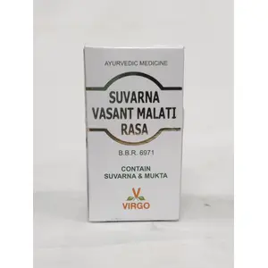 Virgo Suvarna Vasant Malati Ras Tablet | Suvarna Vasant Malini Rasa Tablet | Contain suvarna & mukta | Useful in general wellness | 10 Tab.