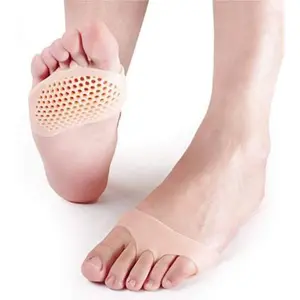 PV ENTERPRISES Soft Silicon Gel Half Toe Sleeve Forefoot Pads for Pain Relief Heel Front Socks Silicone Gel Socks(1 Pair) | Half-Toe-Sleeve-Pads-TAPKAA