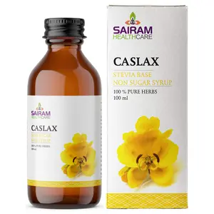 Sairam Health Care 100% Pure Herbs CASLAX STEVIA BASE NON SUGAR Syrup 100 ml