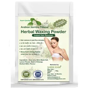 SHREE EXIM Herbal Waxing Powder Instant and Painless Hair Remover (Arabian Jasmine)