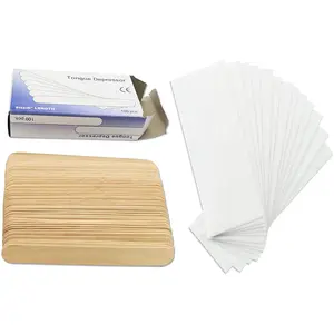 TWIREY Waxing Strips Plain Without Wax With 10pcs Wooden spatula Easy & Safe - Pack Of 80 Strips(BROWN/WHITE)