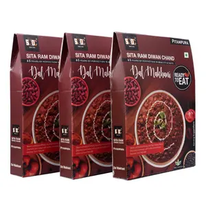 Sita Ram Diwan Chand Dal Makhani 300gm Each Ready to Eat No Preservatives No Artificial Flavors (Pack of 3)