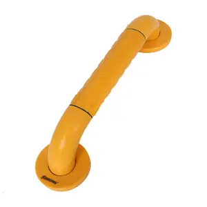 Simon's Grippy Heavy Duty ABS Bathroom and Toilet Grab bar with Anti Slip Finish for Elderly Hand Railing - Small - 30 cm - Orange