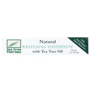 Tea Tree Therapy Natural Whitening Toothpaste 3 Ounce (2-Pack)