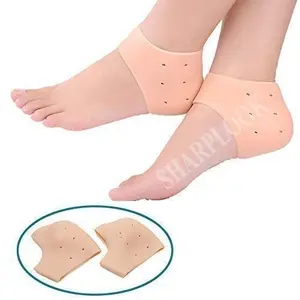 SHARPLOOK Silicone Socks for Cracked Heel Repair Pad Swelling & Pain Relief Cushion Support Foot Care Ankle Protection (Free Size1 Pair)