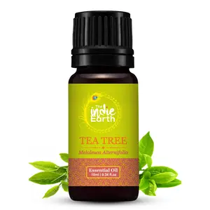 The Indie Earth 100% Pure & Undiluted Tea Tree Essential Oil for DIY Hair Care & Skin Care - Tea Tree Oil for Hair Dry Scalp and Oily Skin Cleanse Air - Directly Sourced From AUSTRALIA 10 ml