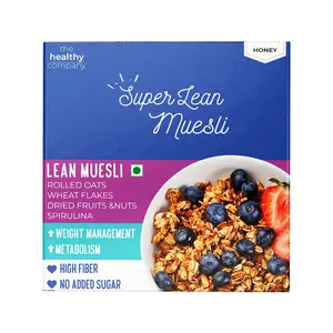 The Healthy Company Super Lean Muesli for Healthy Breakfast- Muesli Cinnamon Spirulina (Box of 1)