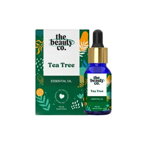 The Beauty Co. Tea Tree Oil for Acne and Blemish-Free Skin - 15ml | Organic & Pure Undiluted | Natural | Reduces Acne & Dark Spots | For Healthy Skin Face and Hair | Dandruff Control