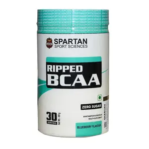 Spartan Sport Sciences Ripped BCAA 300G Blueberry Flavour + 1 Gallon free- Branched Chain Amino Acid- L-leucine L-valine L-isoleucine