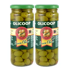 Olicoop Green Stuffed Olives 450g Pack of 2 Produced in Spain