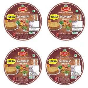 Sambha Roasted Crunchy Jeera Khakhra| Indian Snack| Breakfast Snacks (800 gm 4 Packet of 200 gm Each)¦