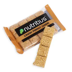 Nutritius Crush Peanut Chikki 125g (10 Packs) - Family Pack